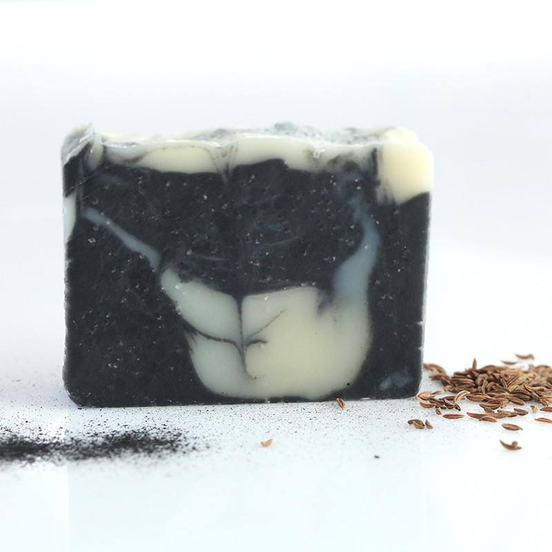 Săpun natural handmade cu cărbune activ și ulei de chimen negru, Adorozon Săpun natural handmade cu cărbune activ și ulei de chimen negru, Adorozon